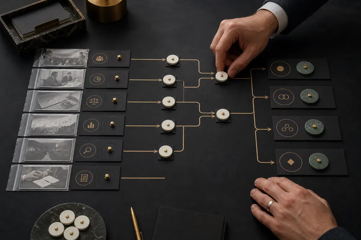 Physical AI change decision matrix connecting six evidence triggers to four release routes