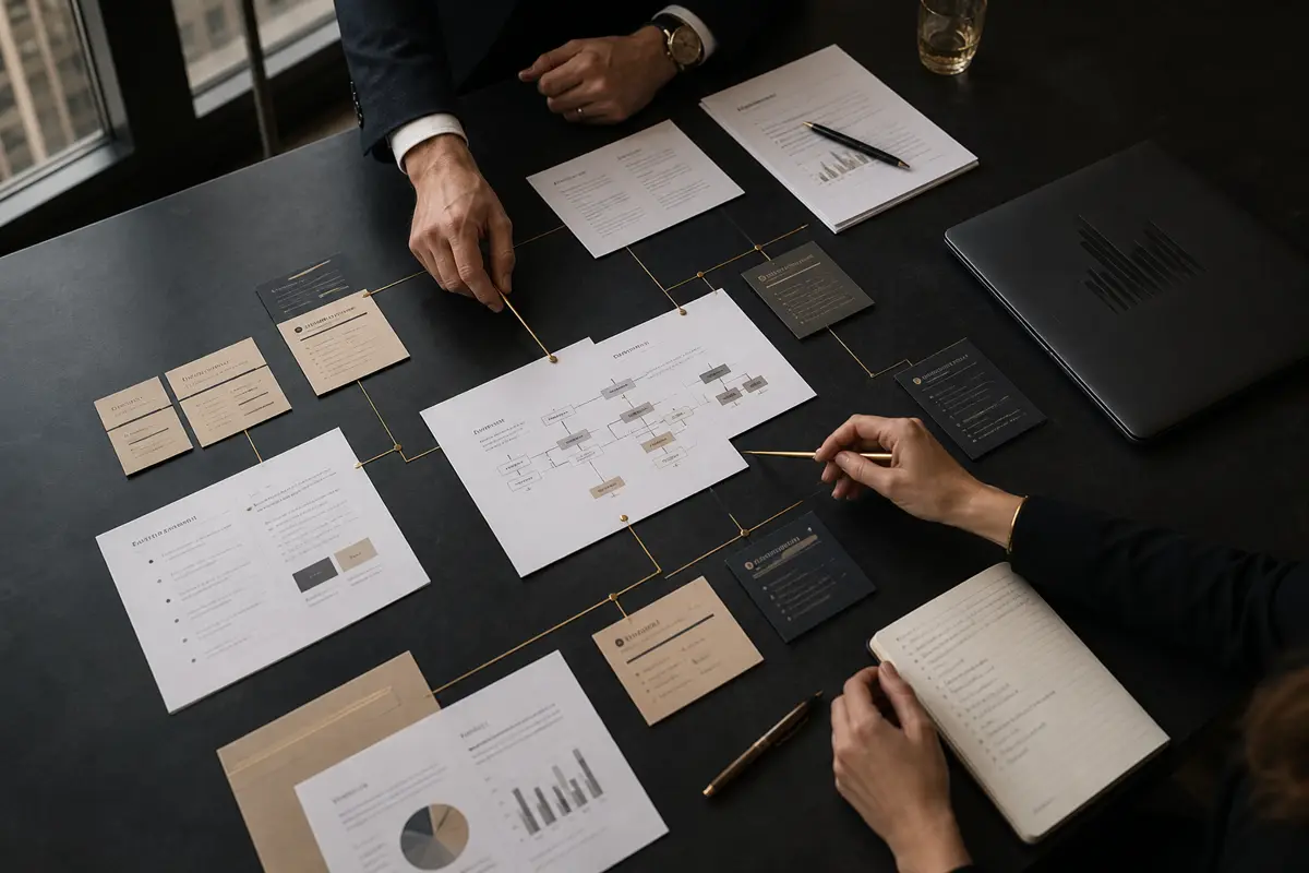 Executive evidence review connecting one AI workflow to evaluation records authority controls dependencies and operating ownership